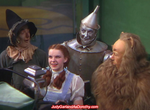 Judy Garland as Dorothy arrives at the Emerald City