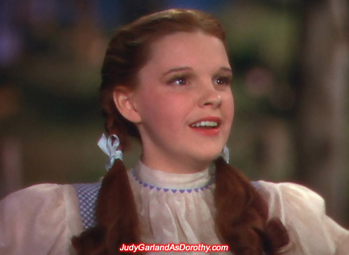 Judy Garland as Dorothy shows her cute side on MGM's The Wizard of Oz